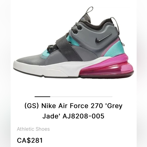 Nike Air Force 270 'Grey Jade' - Picture 6 of 6